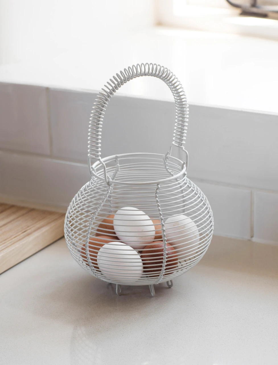 Brompton Egg Basket - Chalk 3 Brompton Egg Basket - Chalk