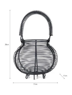 Brompton Egg Basket - Carbon -Modern Living Shop BACN01 portrait 9 97703.1638455544