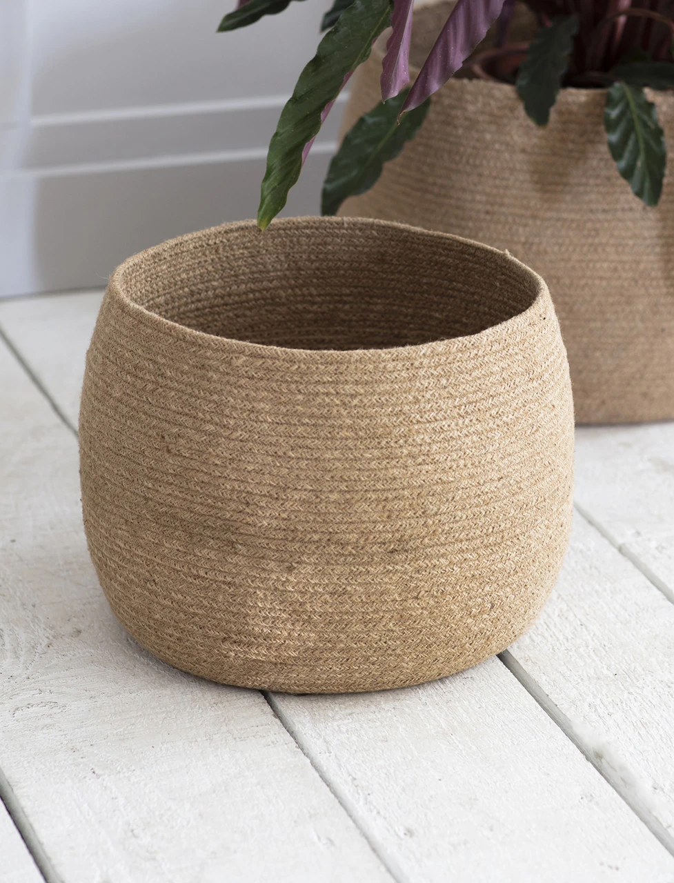 Round Jute Basket - Medium 3 Round Jute Basket - Medium