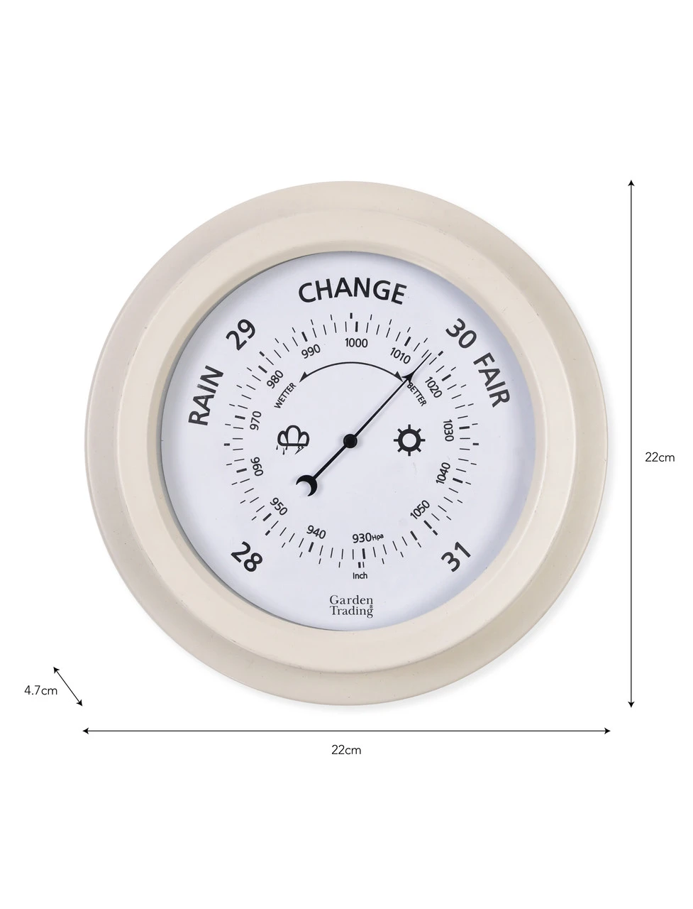 Tenby Barometer - Lily White 5 Tenby Barometer - Lily White - Image 3