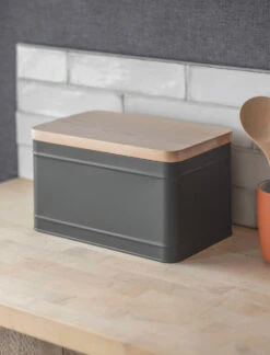 Borough Bread Bin - Charcoal 13 Borough Bread Bin - Charcoal -Modern Living Shop BBCO02 portrait 4 49386.1638459064