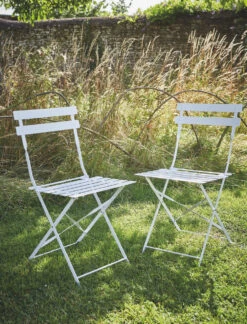 Pair Of Bistro Chairs - Chalk