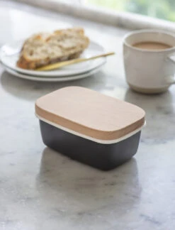 Enamel Butter Dish - Carbon
