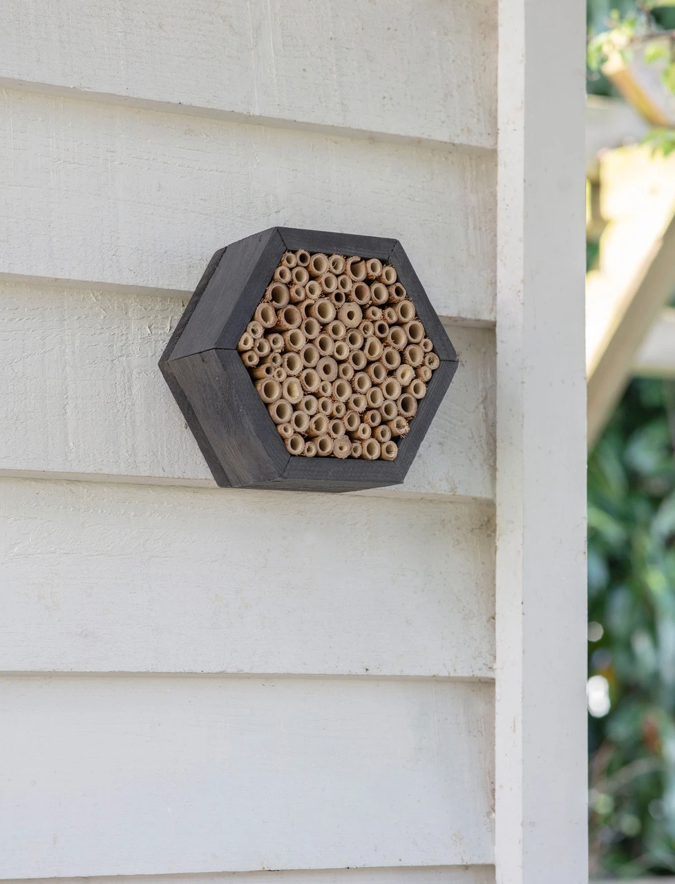 Shetland Hexagonal Bee House - Grey 3 Shetland Hexagonal Bee House - Grey