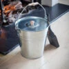 Bucket With Lid - Galvanised Steel 1 Bucket With Lid - Galvanised Steel -Modern Living Shop BUGA07 portrait 1 60053.1638462144