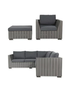 Bosham Corner Sofa Set -Modern Living Shop Bosham Corner Sofa Set in Grey Polywood FUPW01 52308.1658501266