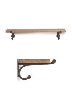 Oak & Cast Iron Shelf - Small 10 Oak & Cast Iron Shelf - Small -Modern Living Shop CBOA02 portrait 8 62038.1638462761