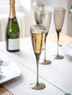 Set Of 4 Berkeley Champagne Flutes - Smoke