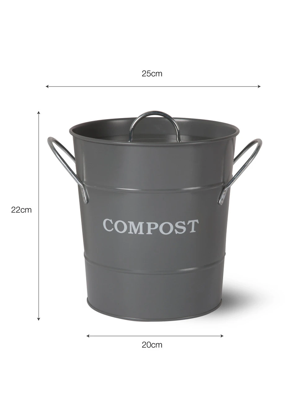 3.5L Compost Bucket - Charcoal 5 3.5L Compost Bucket - Charcoal - Image 3
