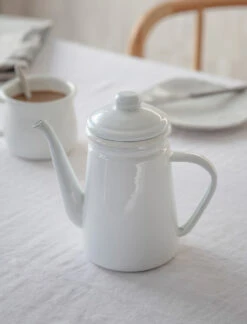 Enamel Coffee Pot - Warm White