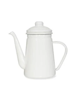 Enamel Coffee Pot - Warm White 8 Enamel Coffee Pot - Warm White -Modern Living Shop CPWW01 portrait 8 29221.1638464537