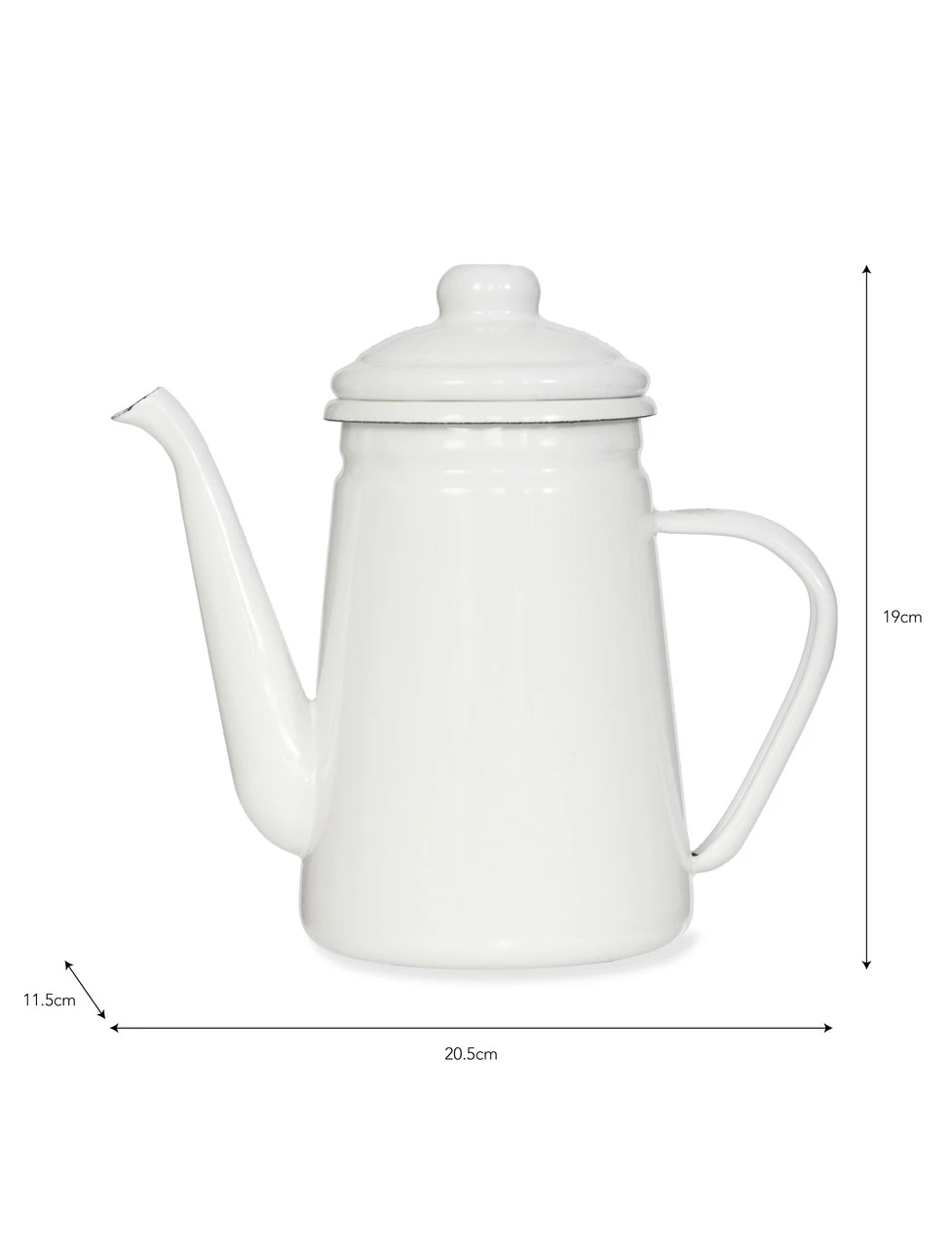 Enamel Coffee Pot - Warm White 6 Enamel Coffee Pot - Warm White - Image 4
