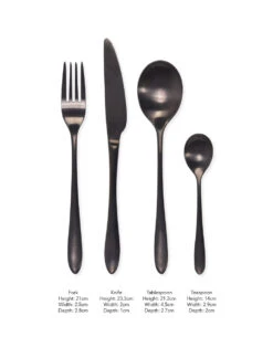 16 Piece Cutlery Set - Black -Modern Living Shop CSBL01 portrait 9 22113.1638464546