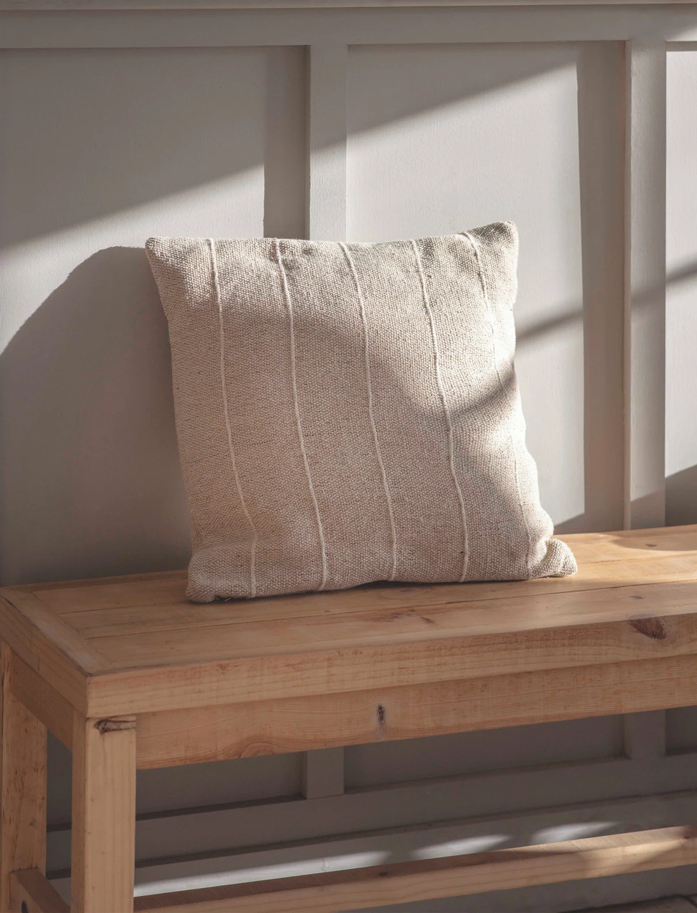 Walberswick Stripe Cushion - Natural 3 Walberswick Stripe Cushion - Natural