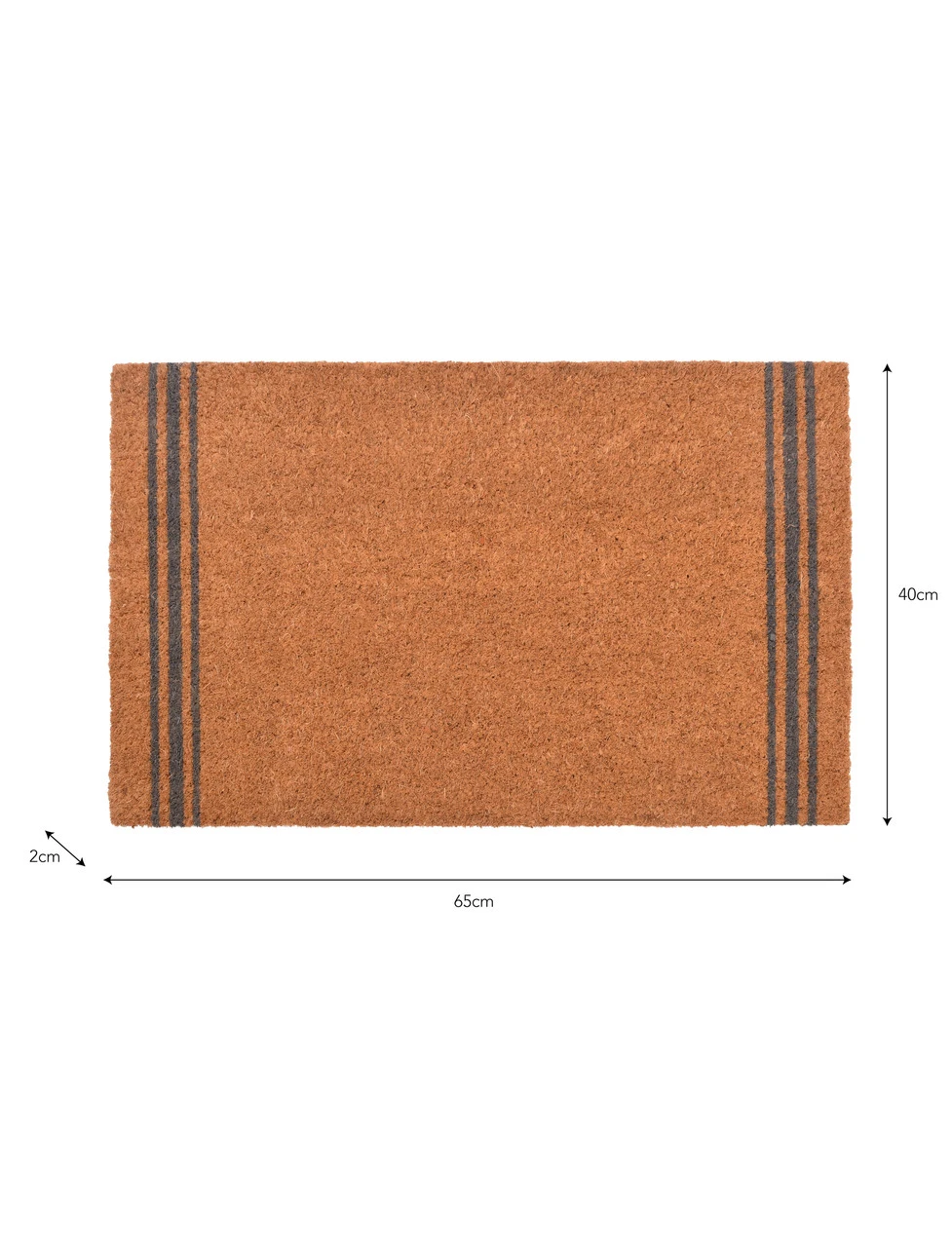 Triple Stripe Doormat - Natural - Small 5 Triple Stripe Doormat - Natural - Small - Image 3