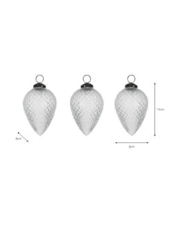 Set Of 3 Elkstone Baubles - Clear -Modern Living Shop EBBG01 portrait 9 11313.1664633962