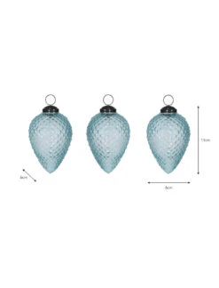 Set Of 3 Elkstone Baubles - Tarn Blue -Modern Living Shop EBTB01 portrait 9 25529.1663929931