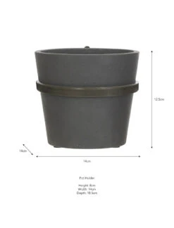 Single Stratton Wall Pot And Farringdon Holder - Carbon -Modern Living Shop FPCN01 portrait 9 95696.1638547858