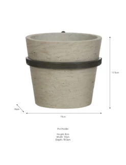 Single Stratton Wall Pot And Farringdon Holder - Stone -Modern Living Shop FPST05 portrait 9 59362.1638547869