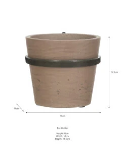 Single Stratton Wall Pot And Farringdon Holder - Warm Stone -Modern Living Shop FPWS01 portrait 9 22947.1638547875