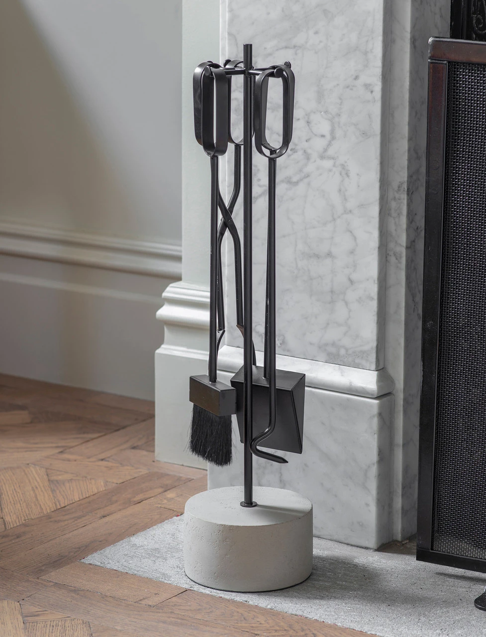 Cement Fireside Tool Set 3 Cement Fireside Tool Set