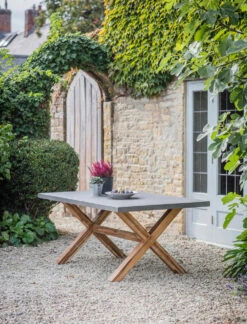 Burford Table, Small In Grey - Grey