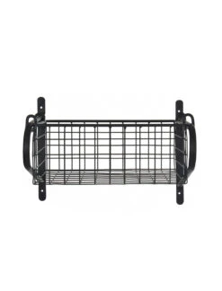Wirework Basket Shelf - Black - Small -Modern Living Shop HBBL01 portrait 8 63302.1638543663