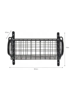 Wirework Basket Shelf - Black - Small -Modern Living Shop HBBL01 portrait 9 05624.1638543664