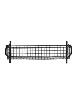 Wirework Basket Shelf - Black - Medium 8 Wirework Basket Shelf - Black - Medium -Modern Living Shop HBBL02 portrait 8 96655.1638543668
