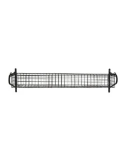 Wirework Basket Shelf - Black - Large -Modern Living Shop HBBL03 portrait 8 16296.1638543671