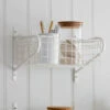 Wirework Basket Shelf - Lily White - Small -Modern Living Shop HBLW01 portrait 1 45395.1638543025