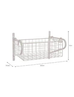 Wirework Basket Shelf - Lily White - Small -Modern Living Shop HBLW01 portrait 9 89641.1638543027