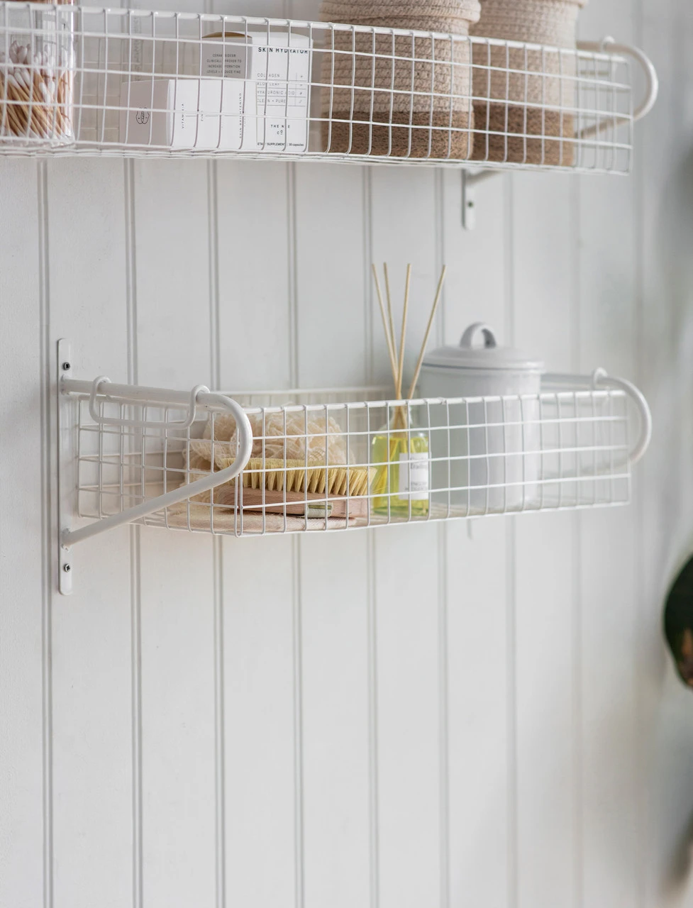 Wirework Basket Shelf - Lily White - Medium 3 Wirework Basket Shelf - Lily White - Medium