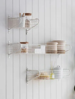 Wirework Basket Shelf - Lily White - Medium 7 Wirework Basket Shelf - Lily White - Medium -Modern Living Shop HBLW02 portrait 2 58608.1638543029