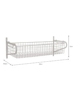 Wirework Basket Shelf - Lily White - Medium 9 Wirework Basket Shelf - Lily White - Medium -Modern Living Shop HBLW02 portrait 9 02137.1638543030
