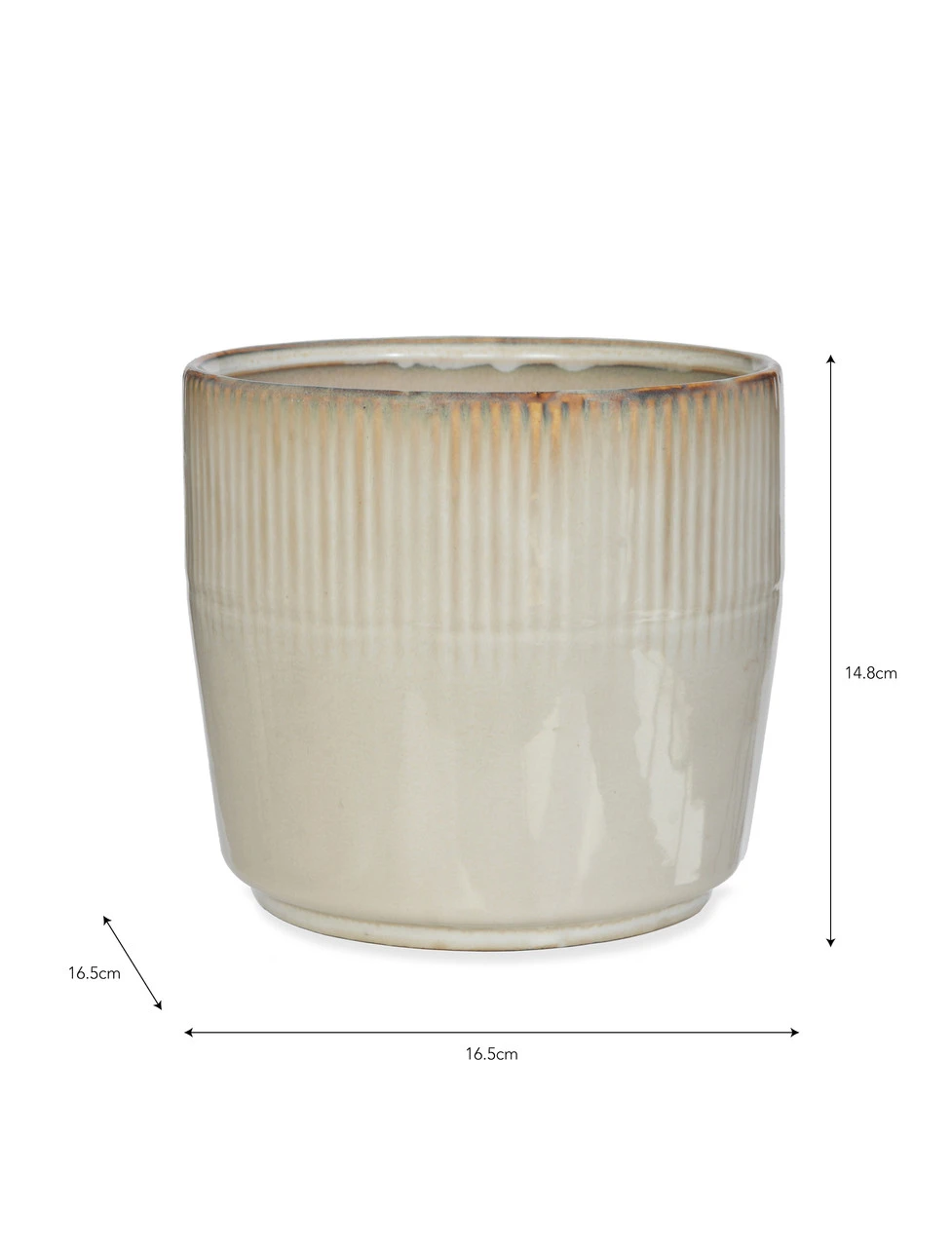 Hillesley Pot - Ivory - 16.5cm 5 Hillesley Pot - Ivory - 16.5cm - Image 3