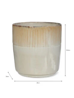 Hillesley Pot - Ivory - 20cm -Modern Living Shop HPIV03 portrait 9 78204.1638541832