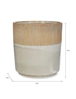 Hillesley Pot - Ivory - 28cm 9 Hillesley Pot - Ivory - 28cm -Modern Living Shop HPIV04 portrait 9 49986.1638541836