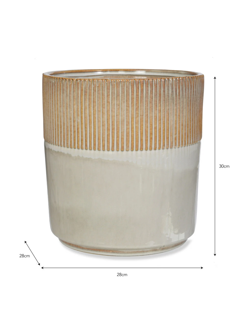 Hillesley Pot - Ivory - 28cm 6 Hillesley Pot - Ivory - 28cm - Image 4