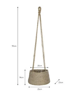 Woven Hanging Plant Pot - Tapered -Modern Living Shop HPJU02 portrait 9 96659.1638469269