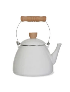 Enamel Stove Kettle - White -Modern Living Shop KTEN01 portrait 8 43771.1638469475