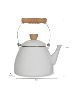Enamel Stove Kettle - White -Modern Living Shop KTEN01 portrait 9 44425.1638469476