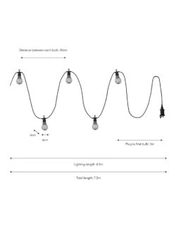 Festoon Classic Lights - Smoked - 10 Bulbs -Modern Living Shop LAFE16 portrait 9 90977.1651835714