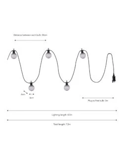 Festoon Linear Lights - Smoked - 10 Bulbs -Modern Living Shop LAFE20 portrait 9 99508.1652081280