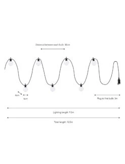 Festoon Linear Lights - Black - 20 Bulbs -Modern Living Shop LAFE25 portrait 9 94155.1652081292