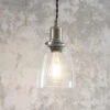 Hoxton Domed Pendant Light - Satin Nickel -Modern Living Shop LAHO09 portrait 1 30854.1638535331