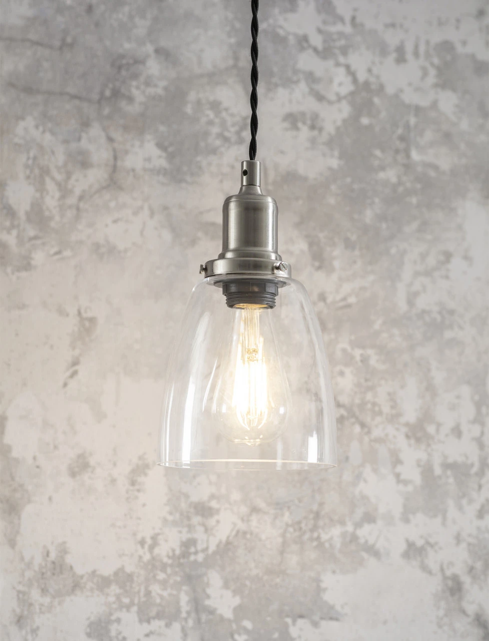 Hoxton Domed Pendant Light - Satin Nickel 3 Hoxton Domed Pendant Light - Satin Nickel