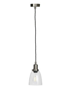 Hoxton Domed Pendant Light - Satin Nickel 8 Hoxton Domed Pendant Light - Satin Nickel -Modern Living Shop LAHO09 portrait 8 56449.1638535333