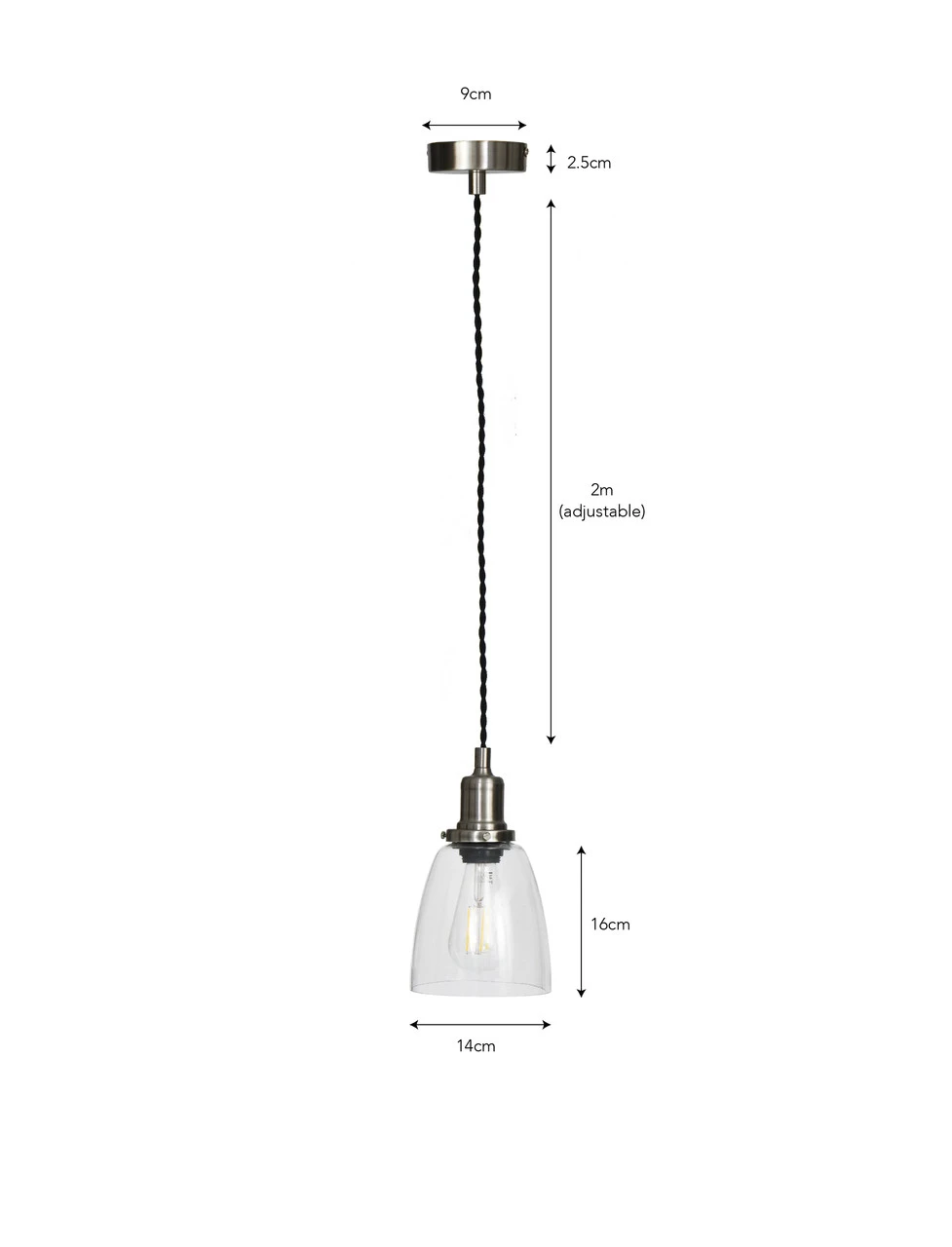 Hoxton Domed Pendant Light - Satin Nickel 6 Hoxton Domed Pendant Light - Satin Nickel - Image 4
