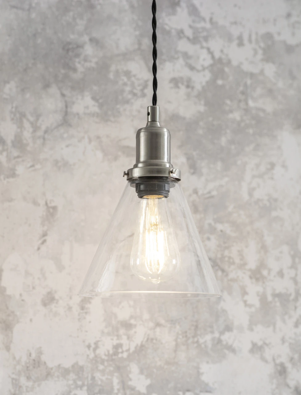Hoxton Cone Pendant Light - Satin Nickel 3 Hoxton Cone Pendant Light - Satin Nickel